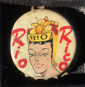 RIO RICO SODA BOTTLE CAP; PUERTO RICO; VINTAGE UNUSED ANTIQUE CORK CROWN