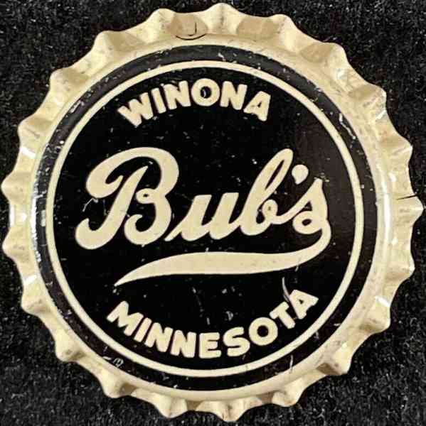 BUB'S WWII-WARTIME GRAY CORK BEER BOTTLE CAP PETER BUB WINONA MINNESOTA CROWN MN