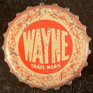 WAYNE CORK LINED SODA BOTTLE CAP CARBONATED BEVERAGES DETROIT MICHIGAN CROWN OLD