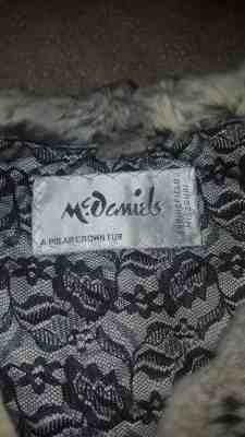 polar crown fur black lace backing beautiful chinchilla fur black, gray,white