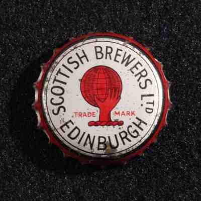 SCOTTISH BREWERS LIMITED CORK LINED BEER BOTTLE CAP CROWN EDINBURGH, SCOTLAND UK