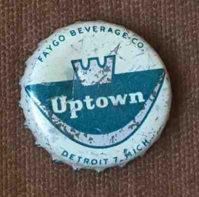 Rare FAYGO UPTOWN Soda Cork Lined Bottle Cap Crown Vintage DETROIT MI Pop Scarce