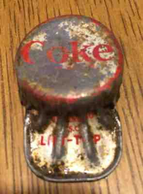 Vintage Coke ~Coca Cola ~ Metal Bottle Cap In The Shape Of A Baseball Hat