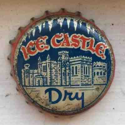 SCARCE Vintage Cork Lined Soda Bottle Cap ICE CASTLE DRY Bottled in CANADA Rare