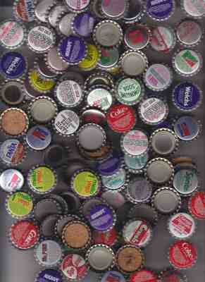 600  BOTTLE CAPS COKE PEPSI TAB ORANGE SODA 7up DR PEPPER ASSORTED UNUSED NOS
