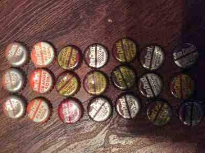 Lot of 21 Vintage Sun Crest  Soda Bottle Caps w Cork 