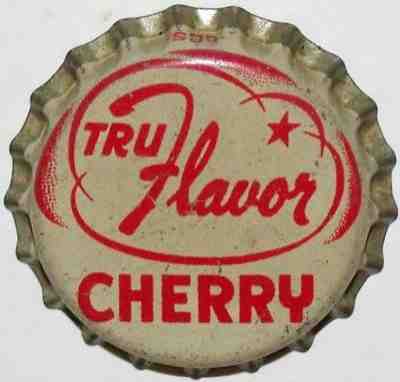 Vintage soda pop bottle cap TRU FLAVOR CHERRY cork lined unused new old stock