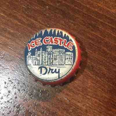 SCARCE Vintage Cork Lined Soda Bottle Cap ICE CASTLE DRY Bottled in CANADA