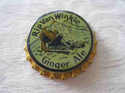 RIP VAN WINKLE GINGER ALE BOTTLE CAP CORK LINED UN USED 
