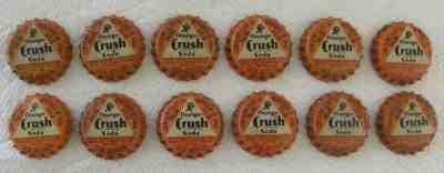 12 Vintage ORANGE CRUSH Soda, Pop Bottle Cork Caps, Crown, Unused