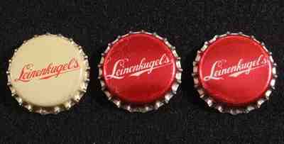 3 dif LEINENKUGEL'S UNUSED CORK LINED BEER BOTTLE CAP CROWN CHIPPEWA FALLS, WISC