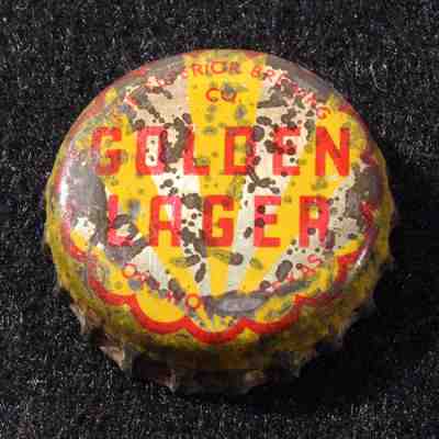 GOLDEN LAGER CORK LINED BEER BOTTLE CAP CROWN SUPERIOR BREWING FORT WORTH, TEXAS