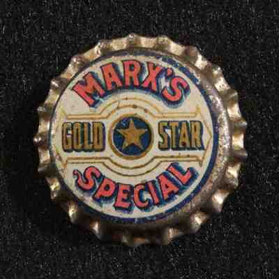MARX SPECIAL GOLD STAR UNUSED CORKLINED BEER BOTTLE CAP CROWN WYANDOTTE MICHIGAN