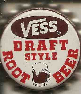 VESS DRAFT STYLE ROOT BEER  soda pop bottle cap/crowns