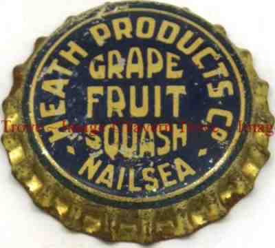 1930s NAILSEA ENGLAND Health Products Co. Grape Fruit Squash Cork Crown