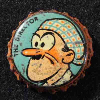 GOLDENROD COMIC CAPS "DIRECTOR" CORK BEER BOTTLE CAP CROWN EDELBREW BROOKLYN, NY