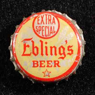 EBLING'S SILVER LOGO EXTRA SPECIAL CORK BEER BOTTLE CAP CROWN BRONX, NEW YORK NY