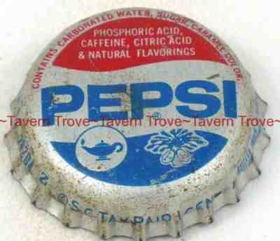 1960s SOUTH CAROLINA Columbia Tax Aladdin Genie Lamp PEPSI COLA Plastic Crown