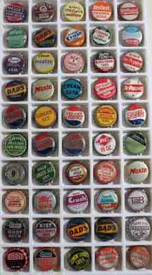 50 CORK LINED SODA BOTTLE CAP CROWNS MASON CLICQUOT ORANGE CRUSH DR PEPPER ACE++