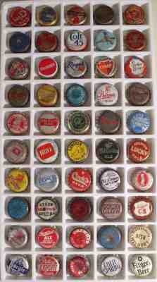50 CORK LINED BEER BOTTLE CAP CROWN DREWRYS MEISTER BRAU PABST CHIEF OSHKOSH BUD