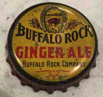 Buffalo Rock Ginger Ale  Soda  Bottle Cap Crown USED CORK Caps Greensboro NC