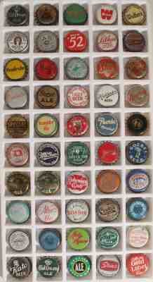 50 CORK LINED BEER BOTTLE CAP CROWN OLD CROWN WAUKESHA WEBER WALTER'S BREW '52++