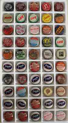 50 CORK LINED SODA BOTTLE CAP CROWN QUEEN-O BAUMEISTER SPARKLING LIFE KIST HULA+