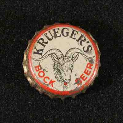 KRUEGER'S BOCK CORK LINED BEER BOTTLE CAP CROWNS G. KRUEGER NEWARK NEW JERSEY NJ