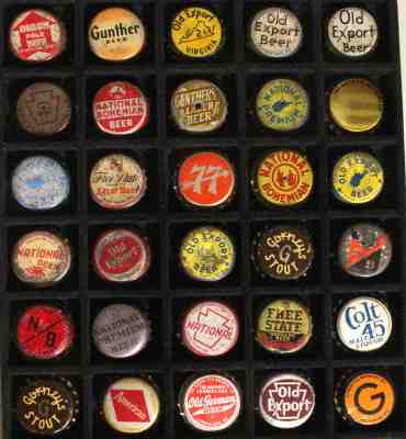 30 MARYLAND CORK LINED BEER BOTTLE CAP CROWNS NATIONAL BOHEMIAN GUNTHER ARROW 77