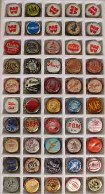 250 •HUGE LOT• CORK LINED BEER BOTTLE CAP CROWNS •5 TRAYS!• BERGHOFF GENESEE GEM