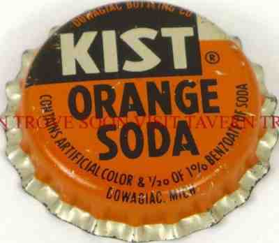Unused Unlisted Dowagiac Michigan KIST Orange Soda Cork Crown Tavern Trove