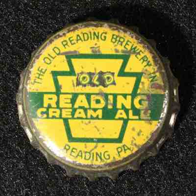 OLD READING CREAM ALE CORK LINED BEER BOTTLE CAP CROWN READING PENNSYLVANIA PENN