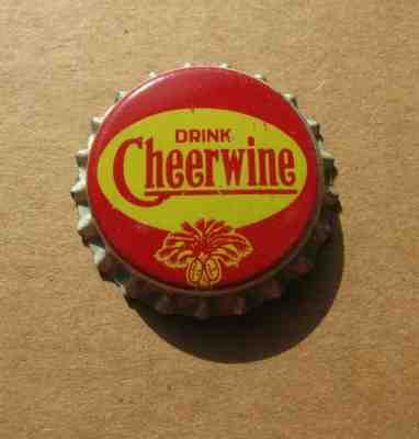 UNUSED DRINK CHEERWINE   SODA BOTTLE   CAP CROWN CORK ERA SOUTH CAROLINA TAX