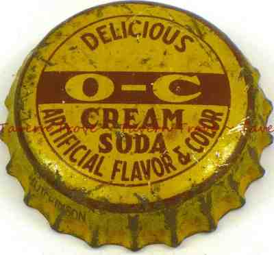 1930s O-C Orange Crush ~Brown~ CREAM SODA Cork crown Tavern Trove