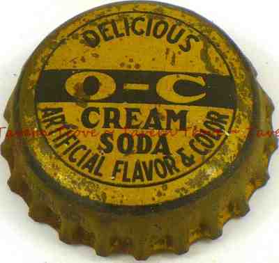 1930s O-C Orange Crush ~Black~ CREAM SODA Cork crown Tavern Trove