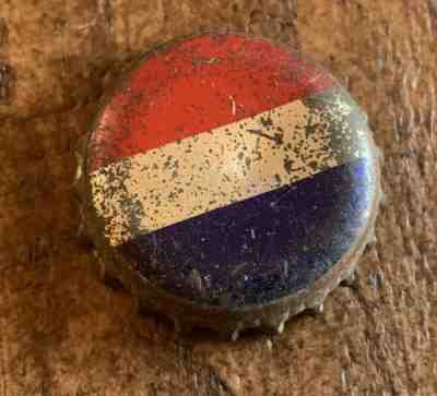 Scarce 1930s Cork Lined Bottle Cap Crown Pepsi Cola Soda Red White Blue Design