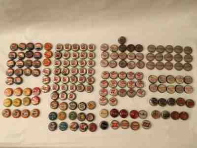 Vintage Cork Lined Crown Bottle Cap Lot Of 162 Soda Beer 7up RC Leinenkugel Etc