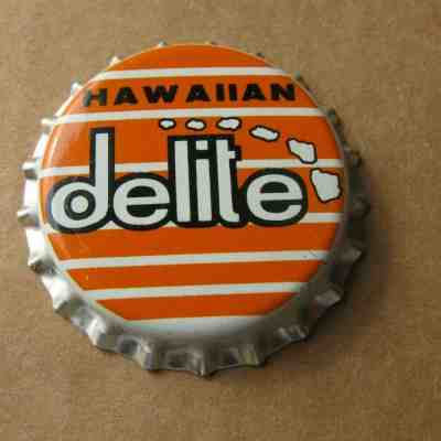 HAWAIIAN DELITE SODA BOTTLE CAP UNUSED HAWAII VINTAGE 1960'S ERA CROWN*** KILLER