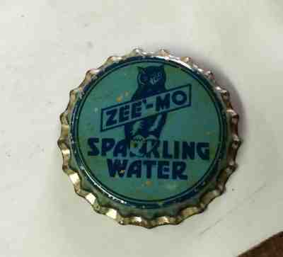 ZEE MO SODA crown bottle cap flat acl top cone can tin label litho STOCKTON CA