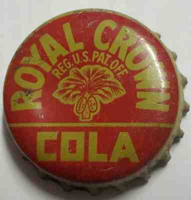 RC Cola Cork Lined Bottle Cap; Royal Crown Cola; Tax Stamp; Palmetto Tree; Used