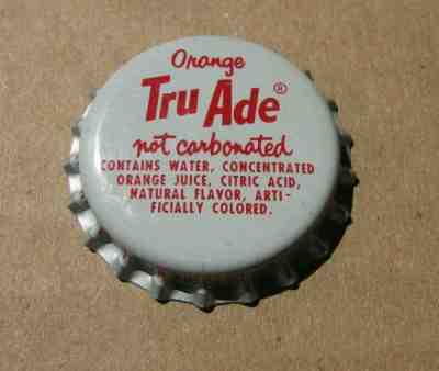 UNUSED ORANGE TRU ADE SODA BOTTLE CAP NEWPORT NEWS VA VIRGINIA VINTAGE CROWN CAP