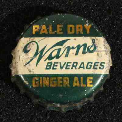 WARNS PALE DRY GINGER ALE CORK SODA BOTTLE CAP CROWN JAMAICA, NEW YORK NY QUEENS