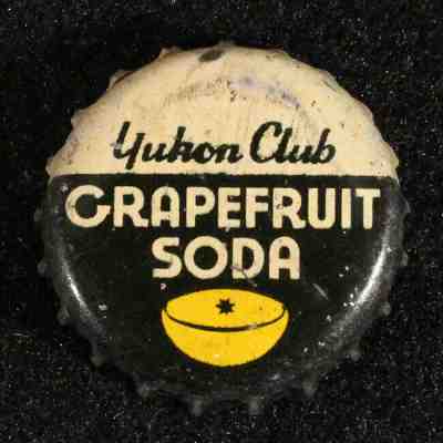 YUKON CLUB GRAPEFRUIT CORK LINED SODA BOTTLE CAP CROWNS OLD A&P SUPERMARKET NY++