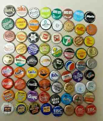 72 different Bottle Caps crowns - SODA MIXED LOT 3 