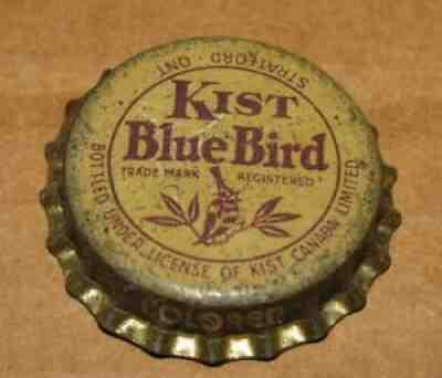 UNUSED KIST BLUE BIRD EARLY CANADA CORK SODA BOTTLE CAP CROWN STRATFORD ONTARIO