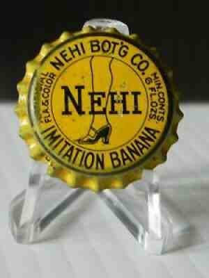 NEHI Bottle Cap 1920's Very Rare 6 OZ Error Leg Banana Soda Beverage Crown Top