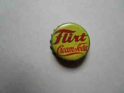 VINTAGE "FLIRT" CREAM SODA BEVERAGE USED CORK BOTTLE CAP CROWN USED 1940,1950's?