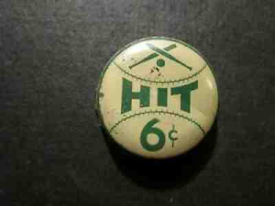 VINTAGE "HIT" BEVERAGE CORK BOTTLE CAP CROWN DARK GREEN 6Â¢ USED 1940,1950's