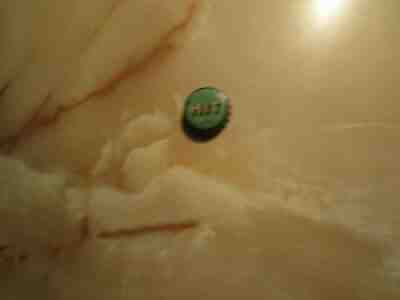 VERY RARE "HIT" BEVERAGE CORK BOTTLE CAP CROWN TURQUOISE USED 1930,1940's