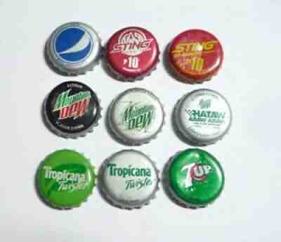 9pc Lot Metal Soda Bottle Cap Crown PHILIPPINES 2008-2012 PEPSI Brand